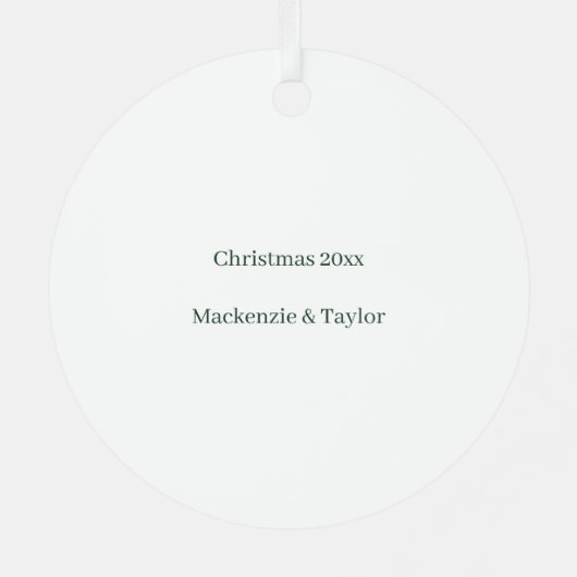 Ugly Christmas Sweater Funny Face Personalized Metalen Ornament (Achterkant)