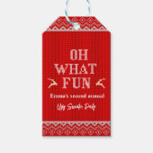Ugly Christmas Sweater Holiday Party  Cadeaulabel (Voorkant)