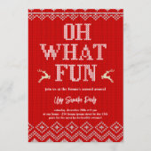 Ugly Christmas Sweater Holiday Party Invitation Kaart (Voorkant)