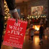 Ugly Christmas Sweater Holiday Party Invitation Kaart