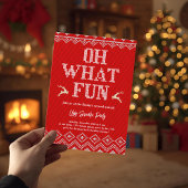 Ugly Christmas Sweater Holiday Party Invitation Kaart