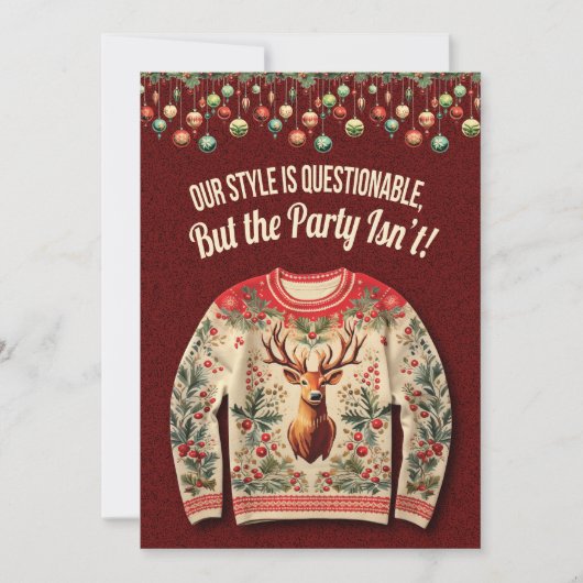 Ugly Christmas Sweater Holiday Party Kaart (Voorkant)