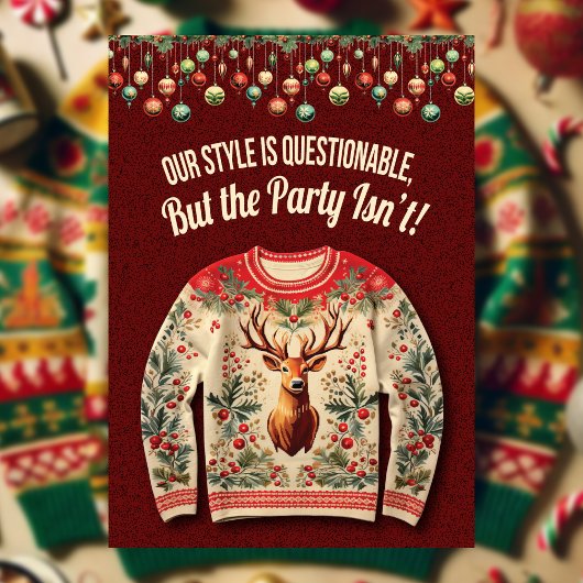 Ugly Christmas Sweater Holiday Party Kaart