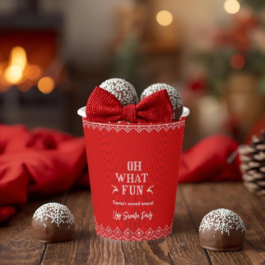 Ugly Christmas Sweater Holiday Party  Papieren Bekers