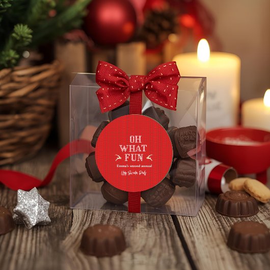 Ugly Christmas Sweater Holiday Party Ronde Sticker