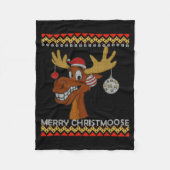 Ugly Christmas Sweater I Merry Christmoose Funny M Fleece Deken (Voorkant)
