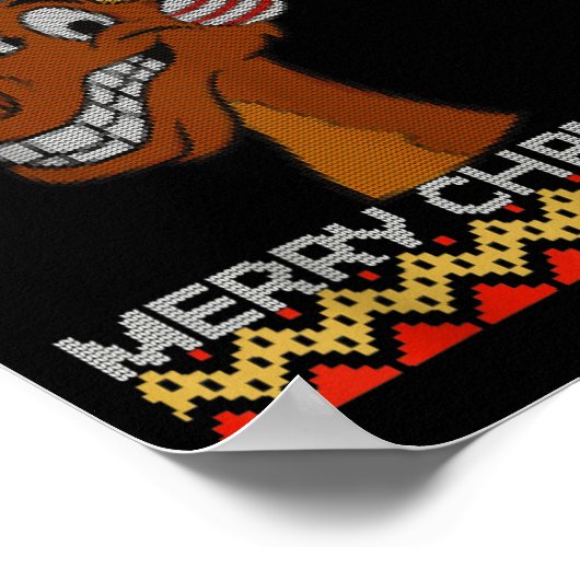 Ugly Christmas Sweater I Merry Christmoose Funny M Poster (Hoek)