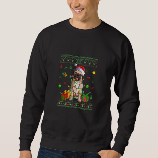 Ugly Christmas Sweater Merry Pugmas Pug Dog (Voorkant)