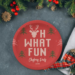 Ugly Christmas Sweater Party Holiday Party Borden Papieren Bordje