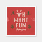 Ugly Christmas Sweater Party Holiday Party Servett Servet (Voorkant)