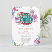 Ugly Christmas Sweater Party Invitation Kaart Holi (Staand voorkant)