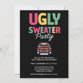 Ugly Christmas Sweater Party Prize Invitation Kaar Kaart (Voorkant)