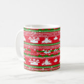 Ugly Christmas Sweater Pattern Mok (Voorkant links)
