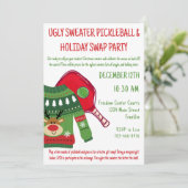 Ugly Christmas Sweater Pickleball Gift Swap Kaart (Staand voorkant)
