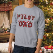Ugly Christmas Sweater Pilot Dad Aviation Funny