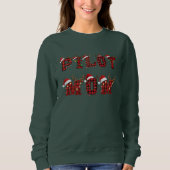 Ugly Christmas Sweater Pilot Mom Aviation Funny (Voorkant)