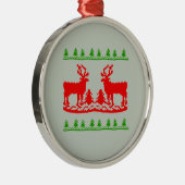 UGLY CHRISTMAS SWEATER -.png Metalen Ornament (Rechts)