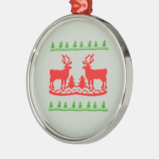 UGLY CHRISTMAS SWEATER -.png Metalen Ornament (Links)