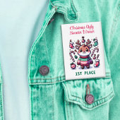 Ugly Christmas Sweater Reindeer Winnaar 1e plaats Button