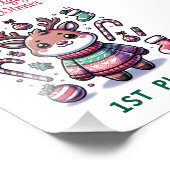 Ugly Christmas Sweater Reindeer Winnaar 1e plaats Foto Afdruk (Hoek)