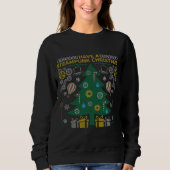 Ugly Christmas Sweater Steampunk Gears Sweatshirt (Voorkant)