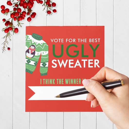 Ugly Christmas Sweater Stemmen Notitieblok Pack va