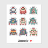 Ugly Christmas Sweater Sticker Sheet (Vel)