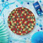 Ugly Christmas sweater thema driehoeken papier bor Papieren Bordje (Feest)