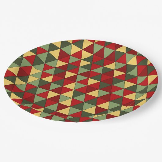 Ugly Christmas sweater thema driehoeken papier bor Papieren Bordje (Gekanteld)