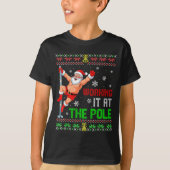 Ugly Christmas Sweater Working It At The Le Funny T-shirt (Voorkant)