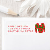 Ugly Christmas Sweater Xmas CUSTOM Mailing Address Etiket (Insitu)