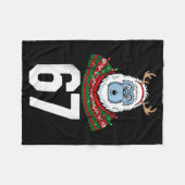 Ugly Christmas Sweater Yeti Gorilla Reindeer 67 Fleece Deken (Voorkant (Horizontaal))