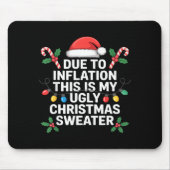 Ugly Christmas Sweaters Funny Due To Inflation  Muismat (Voorkant)