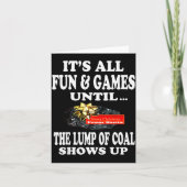 Ugly Christmas T Shirt Naughty Kid Men Women Lump  Kaart (Voorkant)