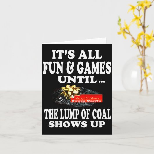 Ugly Christmas T Shirt Naughty Kid Men Women Lump  Kaart (Gele Bloem)