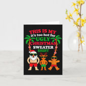 Ugly Christmas Too Hot Christmas  Kaart (Gele Bloem)