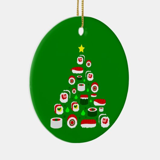 ugly christmas tree sushi keramisch ornament (Rechts)