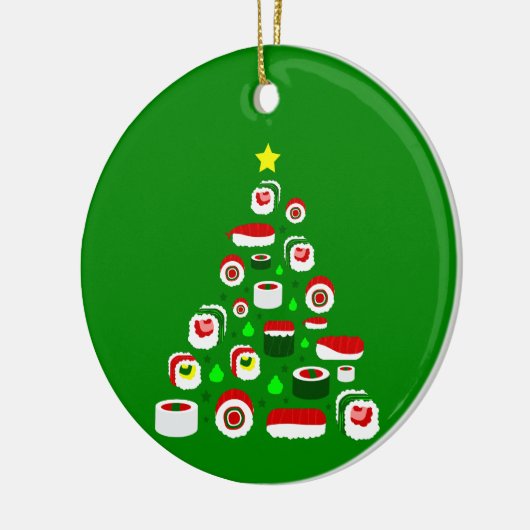 ugly christmas tree sushi keramisch ornament (Links)