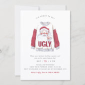 Ugly Christmas Watercolor Sweater Party Kaart (Voorkant)