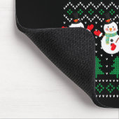 Ugly Christmas Xmas Tree Snowman Santa Claus New Y Muismat (Hoek)