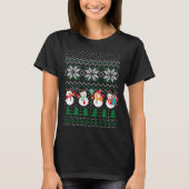 Ugly Christmas Xmas Tree Snowman Santa Claus New Y T-shirt (Voorkant)