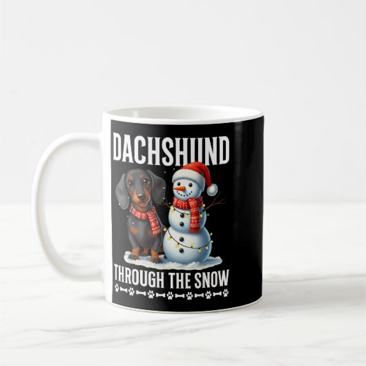 Ugly Dachshund Christmasthrough The Snow Gift Chri Koffiemok (Links)