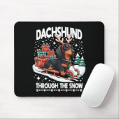 Ugly Dachshund Christmasthrough The Snow Gift Chri Muismat (Met muis)