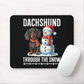 Ugly Dachshund Christmasthrough The Snow Gift Chri Muismat (Met muis)