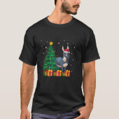 Ugly Donkey Santa Hat Kerstboom Verlicht Panama T-shirt (Voorkant)