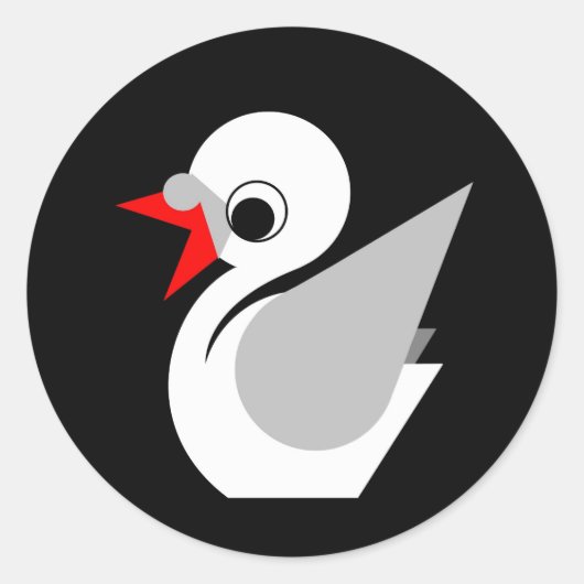 Ugly Ducking Ronde Sticker (Voorkant)