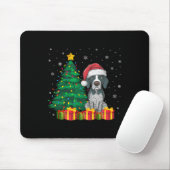 Ugly English Pointer Santa Hat kerstverlichting do Muismat (Met muis)