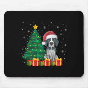 Ugly English Pointer Santa Hat kerstverlichting do Muismat