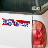 Ugly face Republican Party Marjorie Taylor Greene Bumpersticker (Op Truck)