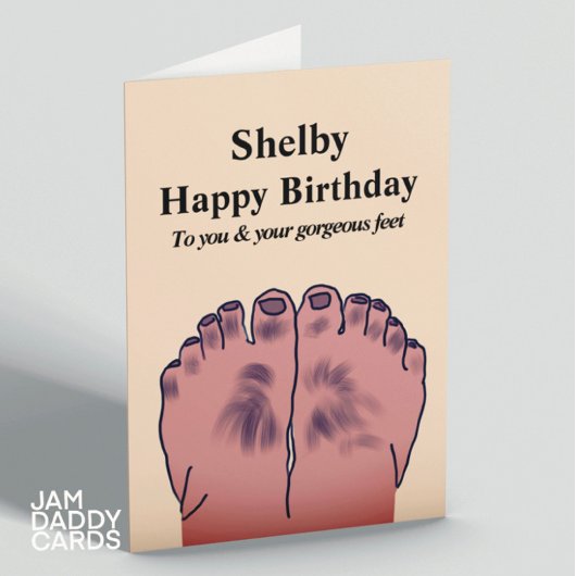 Ugly Feet Birthday Kaart